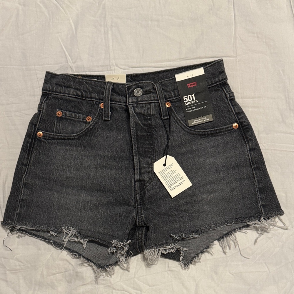 Levi's Women's Dark Gray Jean Shorts